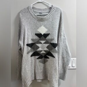 Aerie Wool Blend Aztec Geometric Sweater size large